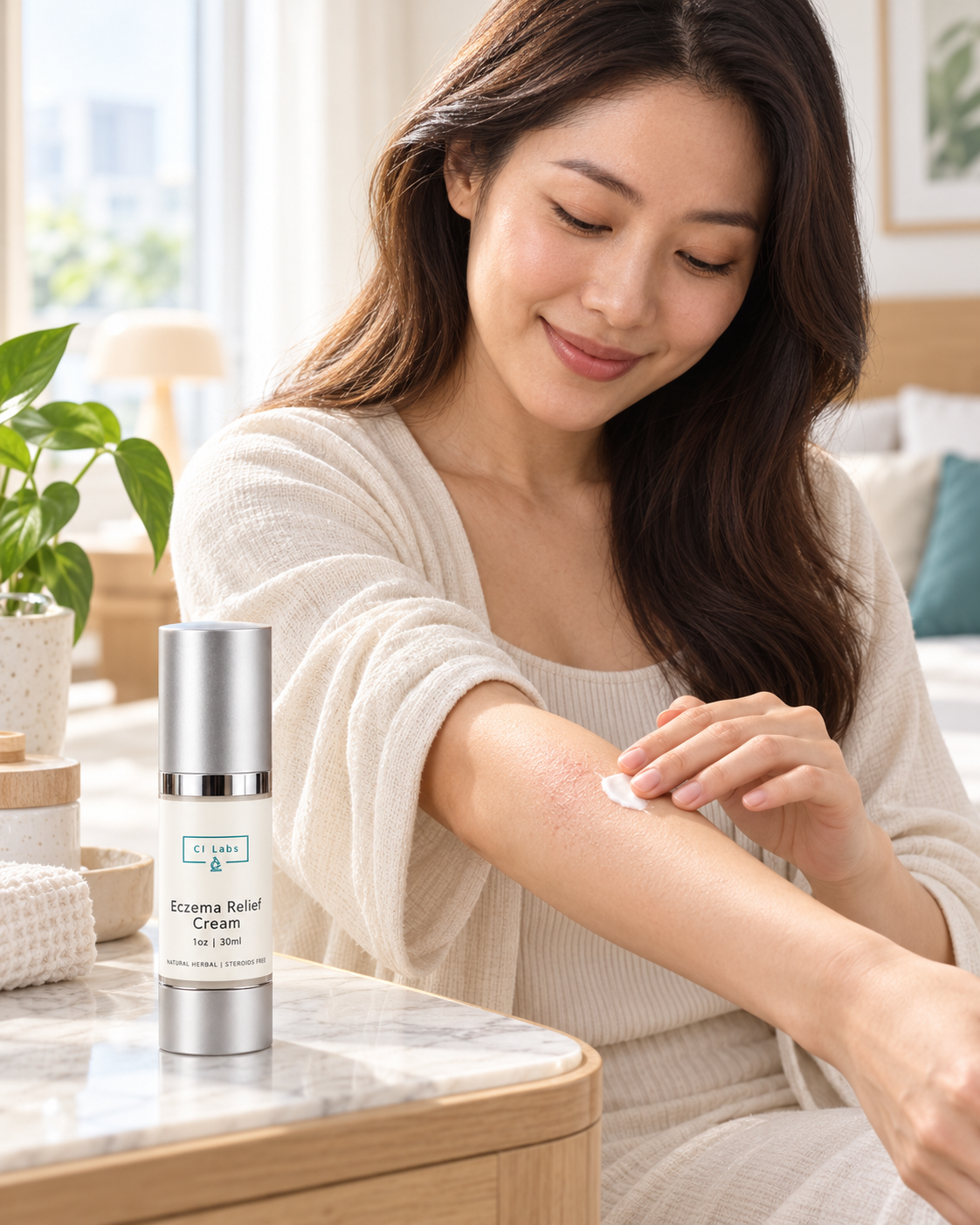 CI Labs Eczema Relief Cream – Non-Steroid TCM Treatment for Itchy, Dry, Sensitive Skin | Fast Relief | Baby & Adult Safe